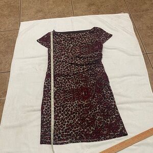 Nine West Brown and Black Bodycon Mini Dress